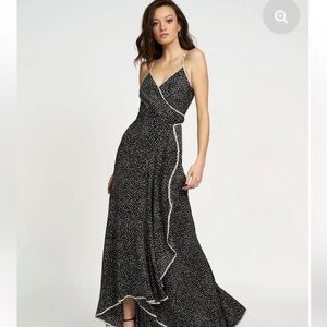 Hutch Farrah Black and White Wrap Maxi Dress | XSP